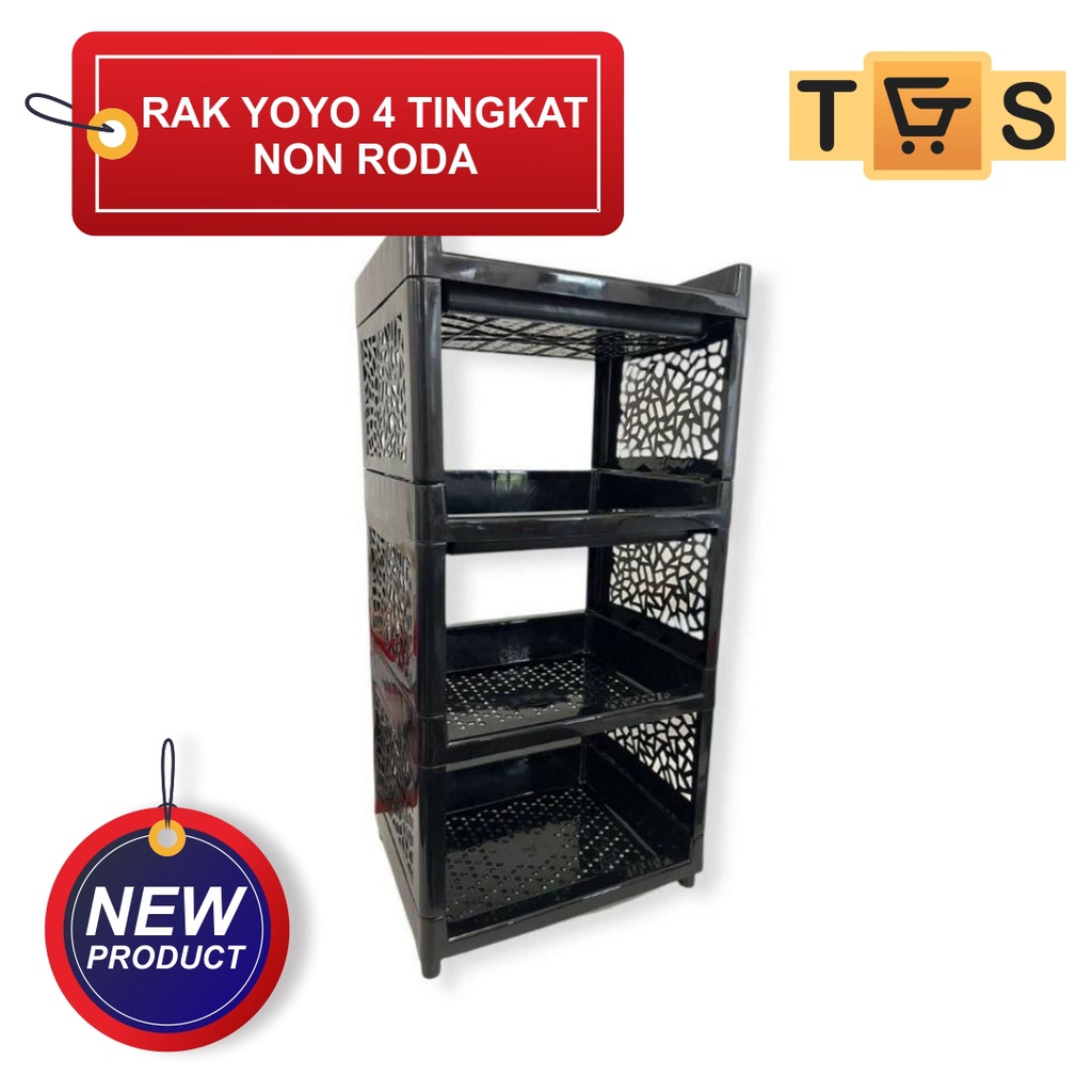 [4400gr] H303 | [TANPA RODA] Rak YOYO Rak Serbaguna Multifungsi / Rak Apartemen 4 Susun / Rak Plasti