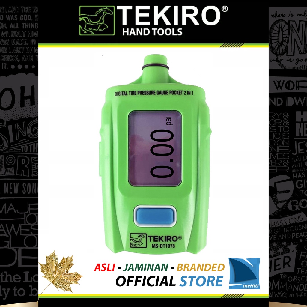 Alat Ukur Tekanan Angin Ban Digital Simpan Saku Kantong - Tire Pressure Gauge TEKIRO