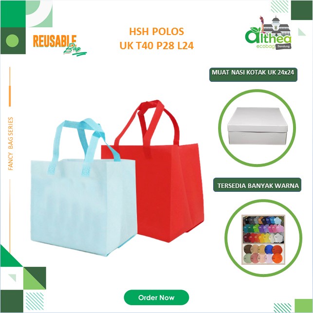 

ALTHEA Tas Hajatan Tas Nasi Kotak UK 24x24 Tas Polos Jumbo Bahan Tebal Ukuran 40X28X24