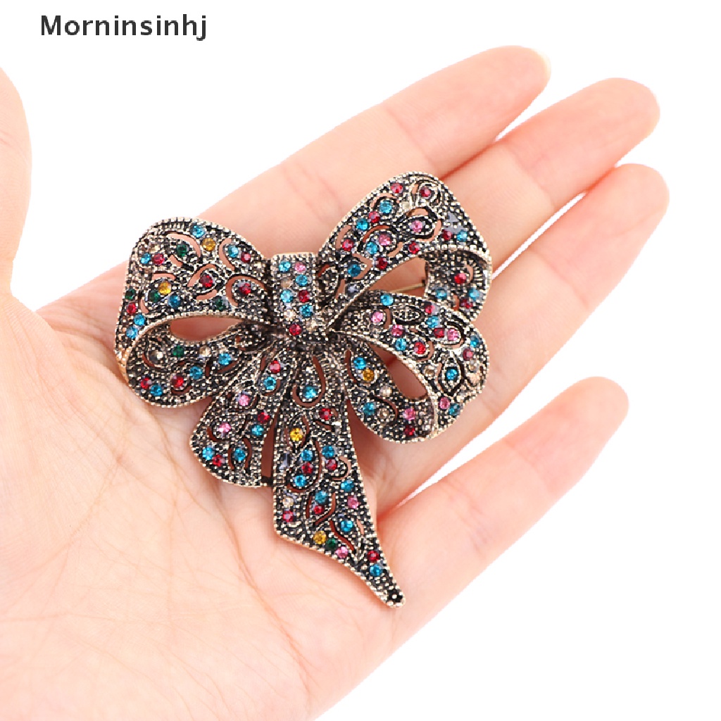 Mornin Berlian Imitasi Ikatan Simpul Bros Wanita Bunga Logam Pernikahan Pesta Kantor Pin Hadiah id