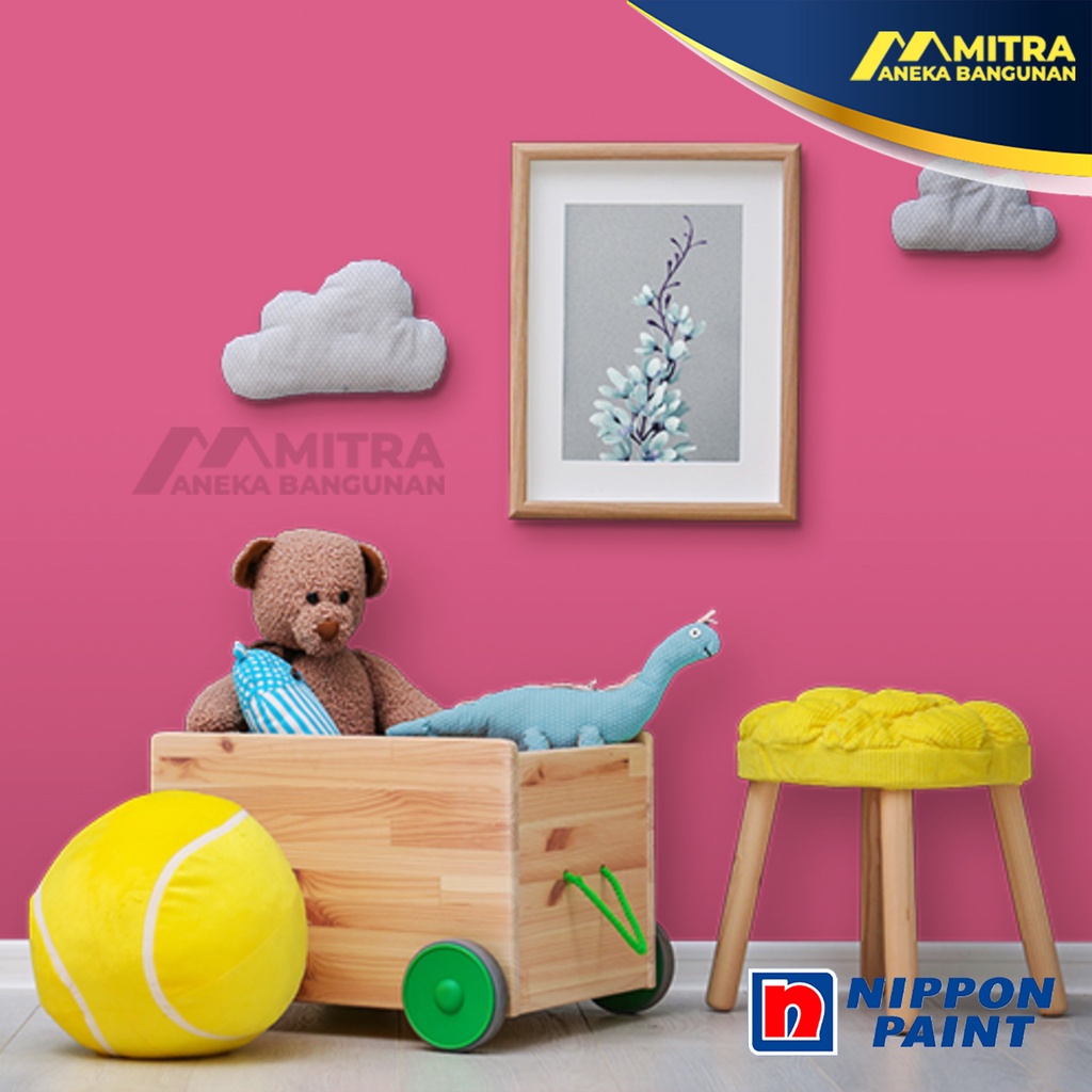 CAT TEMBOK EKSTERIOR INTERIOR NIPPON PAINT EXOTIC BLOOMS NP R 1296 D / VINILEX ELASTEX SPOTLESS WEAT