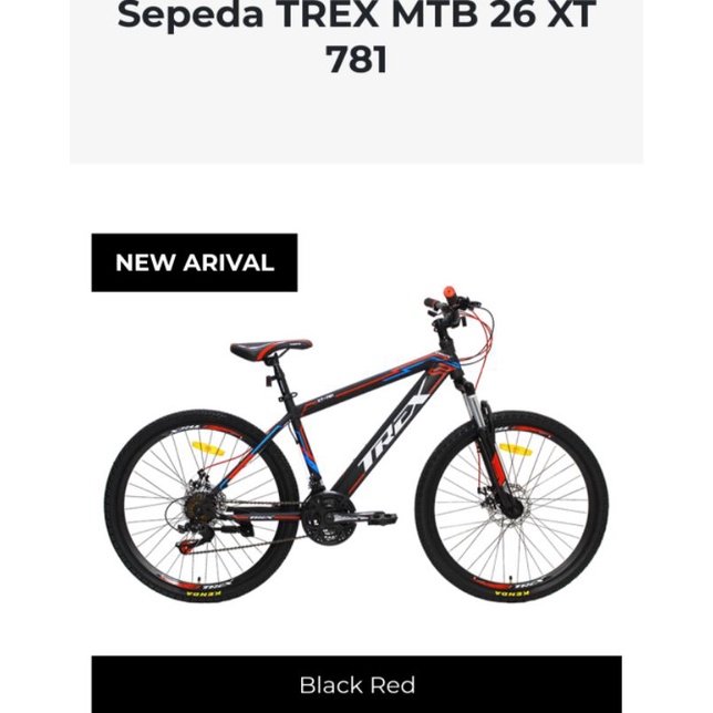 promo Februari 26" trex xt781 21Sp Discbrake steel frame