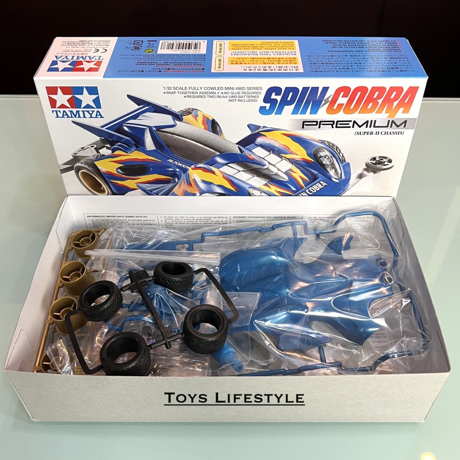 Mainan Rakit Mobil Tamiya Mini 4WD - Spin Cobra (ORIGINAL)