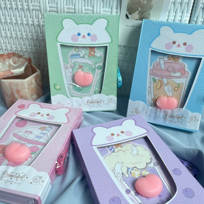 

Terlaris Buku Tulis Gembok Boba Squishy Kertas Full Colour Super Cute Termurah