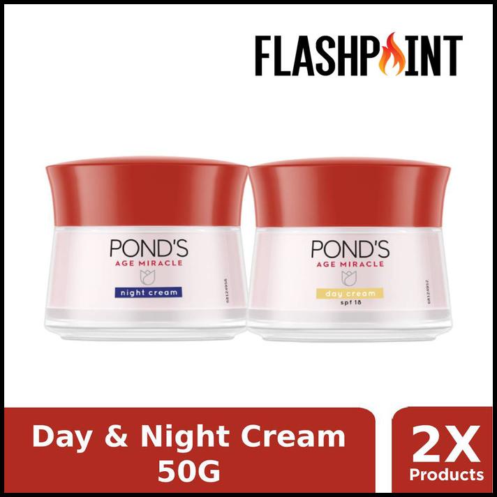 Diskon Gede ! Ponds Age Miracle Day Cream 50G &amp; Night Cream 50G PondS Age