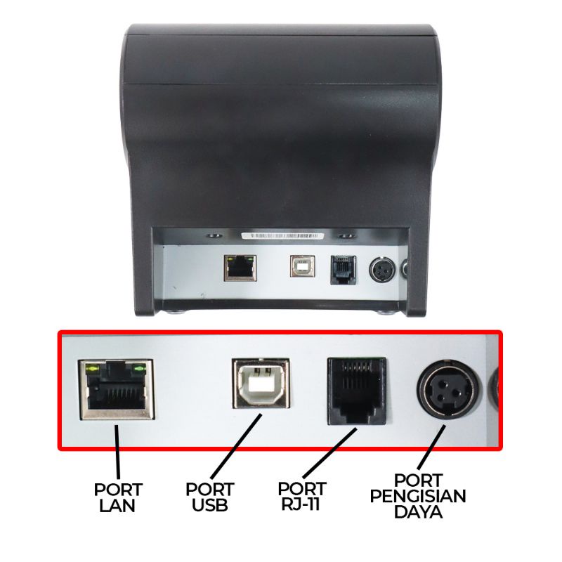 Printer Mini Thermal Printer POS Network and USB Port 80 mm