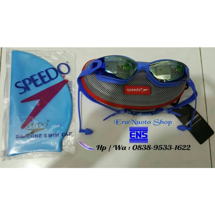 Kacamata Renang S866 dan Topi Renang "SPEEDO"