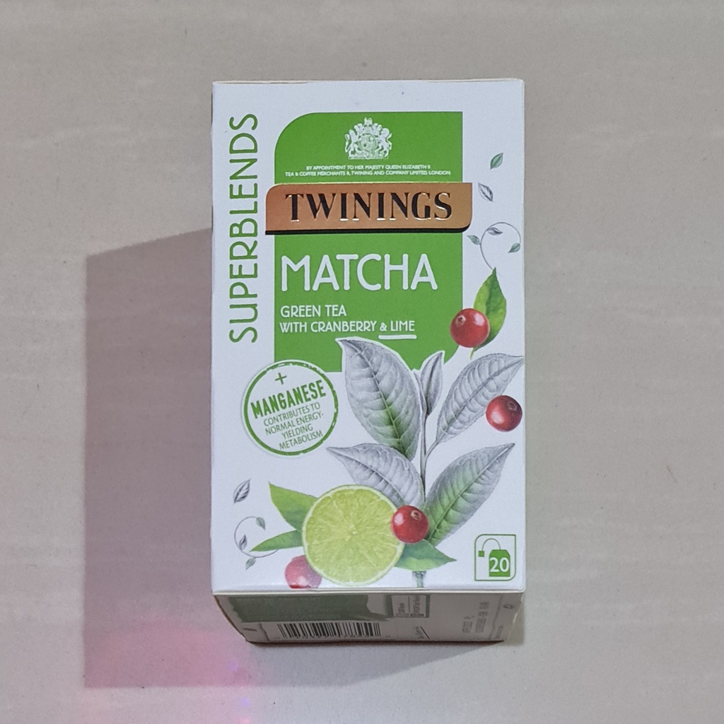 Twinings Superblends Matcha Green Tea with Cranberrry Lime 20 x 2 Gram