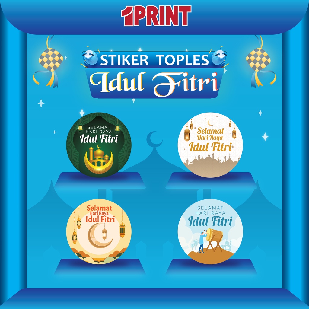 

Stiker Toples Lebaran Idul Fitri | Sticker Toples | Sticker Bulat | Stiker Kemasan Parcel | Sticker Hampers
