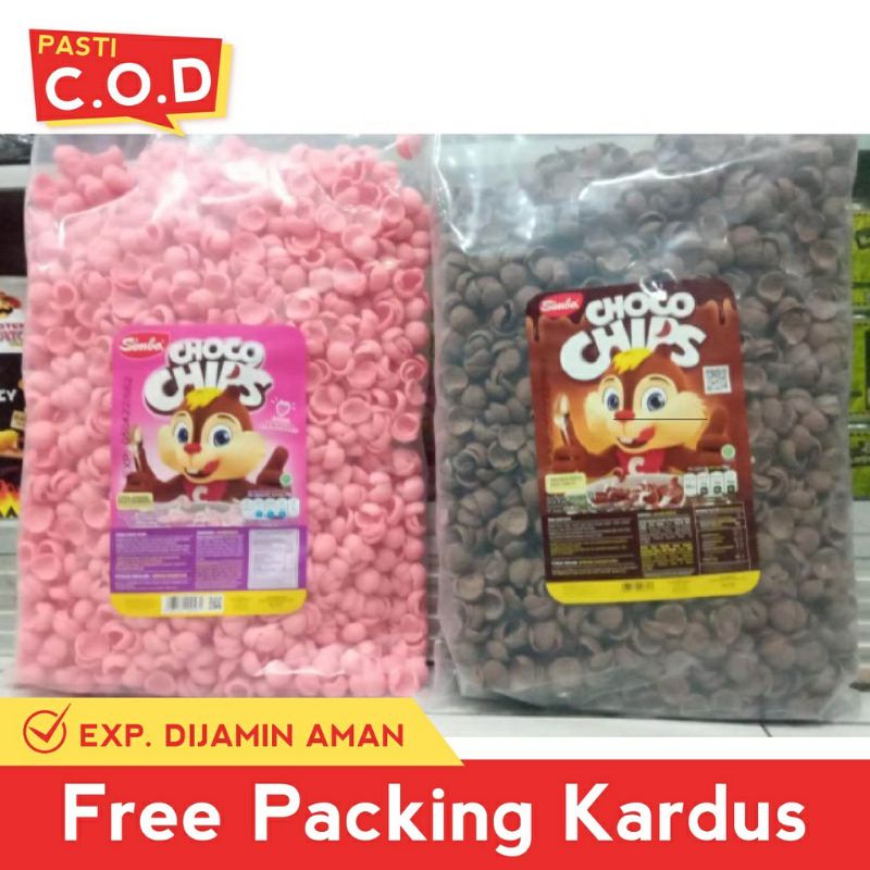 

Snack Kiloan Choco Chips Coklat Dan Strawberry 250g
