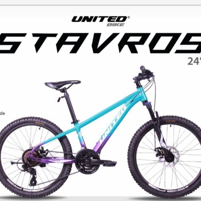 Sepeda Mtb 24 Inch United Stavros New Alloy Shimano #Original