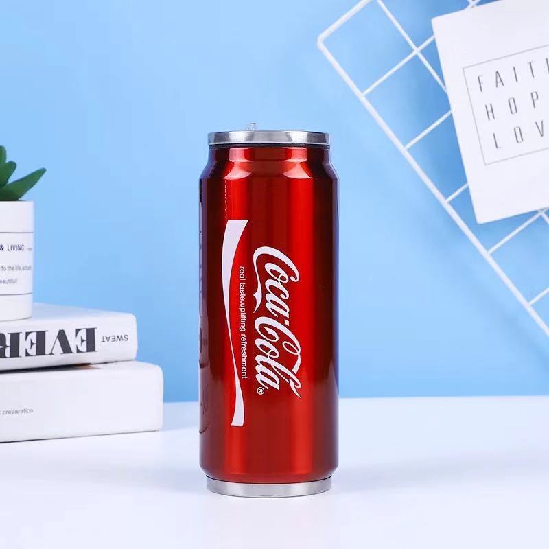 ღ 500Ml Cola Kopi Piala 304 Stainless Steel Cangkir Kopi Dingin Menjaga Flask Insulated Cangkir Susu Teh Air botol Segar dan Sederhana Kantor Cangkir