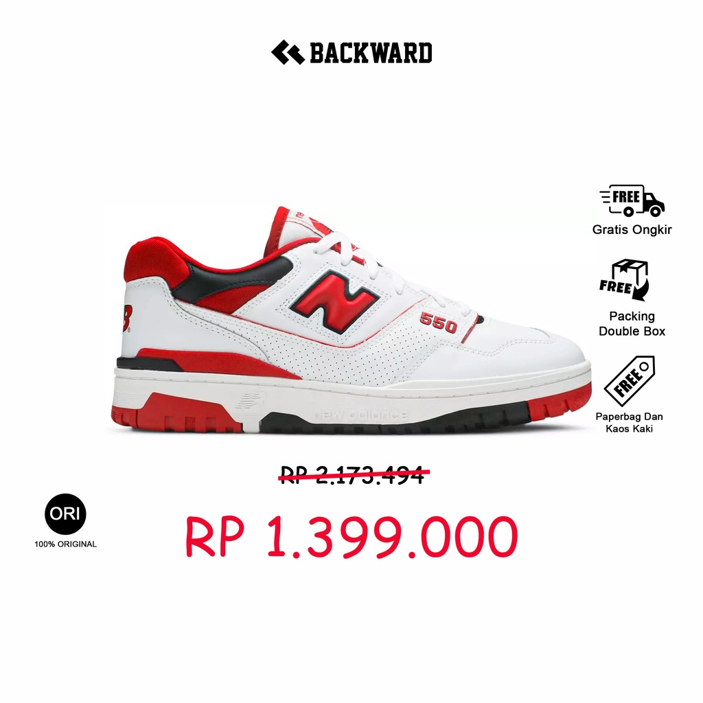 NB 550 White Team Red Original