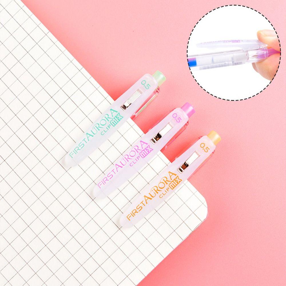 Mxbeauty Press Gradien Gel Pen Kreatif Kawaii Album Scrapbooking Tangan Akun Alat Tulis Siswa Perlengkapan Kantor Sekolah Menulis Menggambar Pena