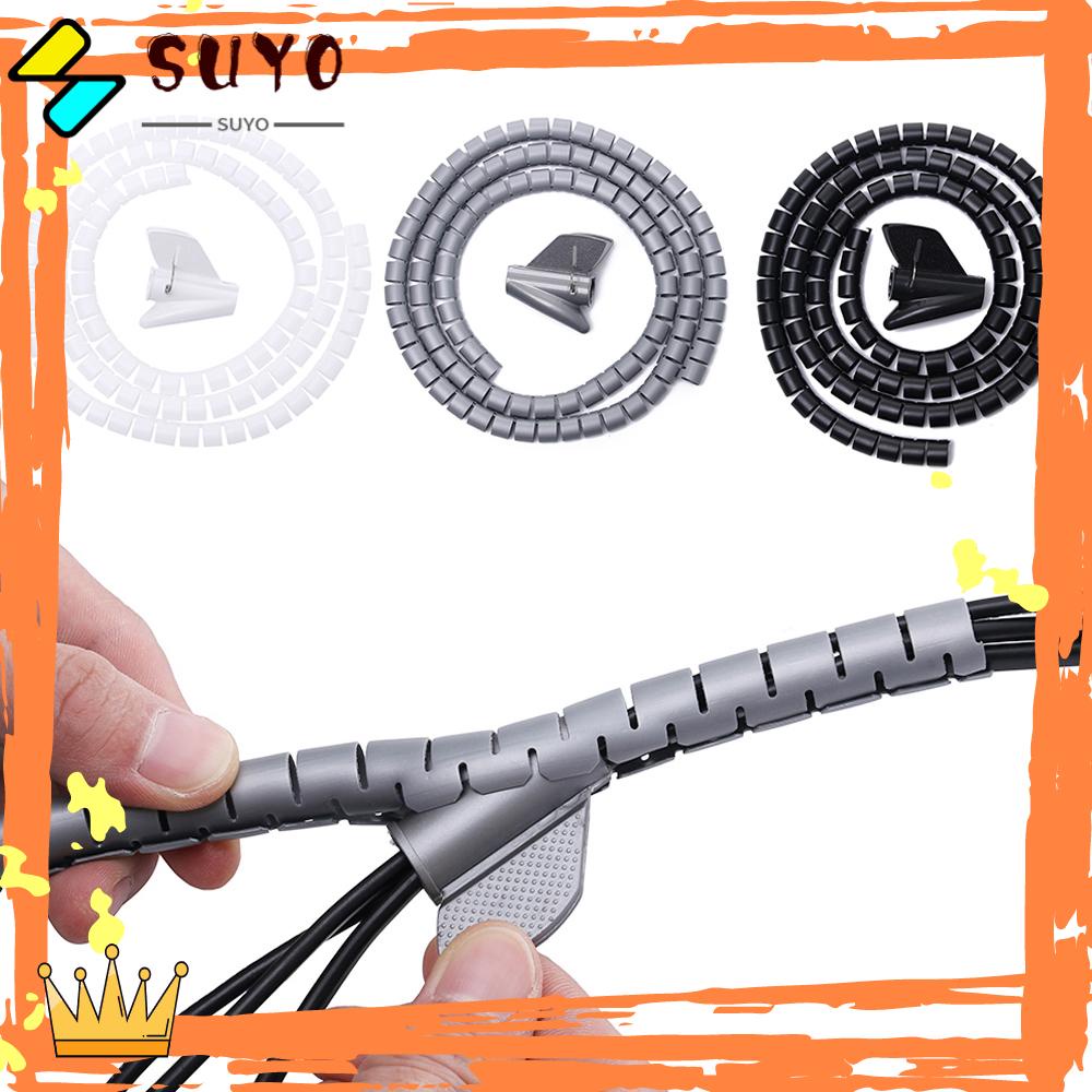 Suyo Cable Organizer Flexible Tube Penggulung Kabel Kawat Bungkus Pelindung Kabel