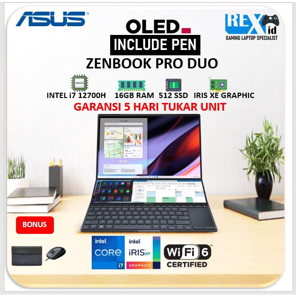 Laptop ASUS ZENBOOK PRO DUO UX8402ZA i7 12700H EVO OLED