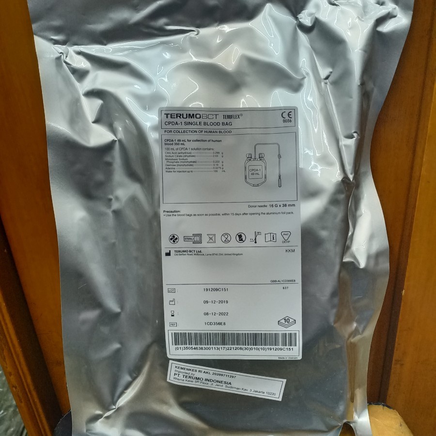 BLOOD BAG SINGLE 350 ML TERUMO / PACK