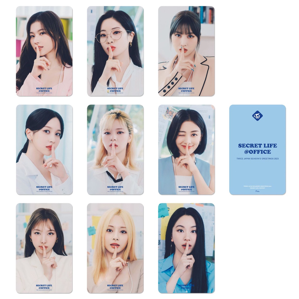 9pcs / set TWICE 2023 SEASON'S GREETING Photocards SANA MINA JEONGYEON CHAEYOUNG Lomo Cards JAPAN SECRET LIFE Kpop Postcards