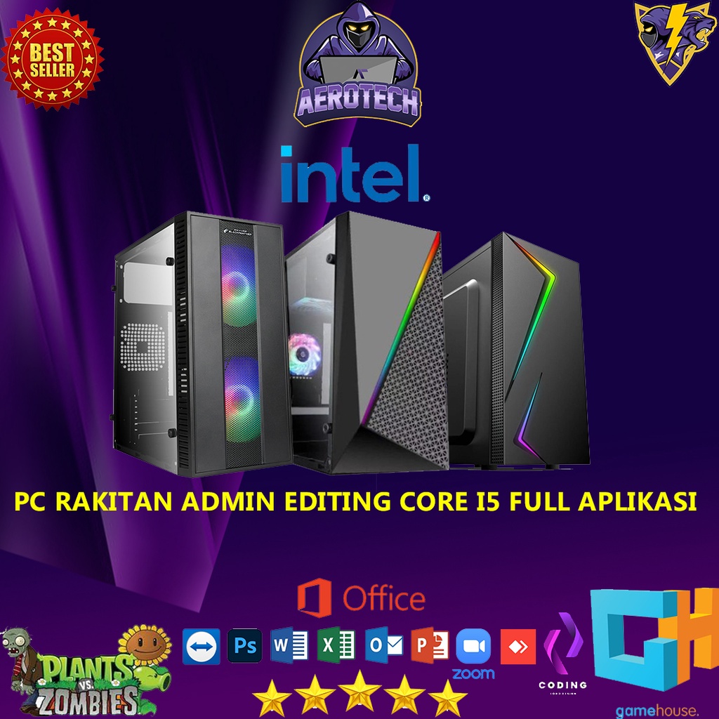 PC RAKITAN EDITING DESAIN CORE i5 3470 | RAM 8 GB | SSD 256 GB NVME | HDD 1 TB  SIAP PAKAI