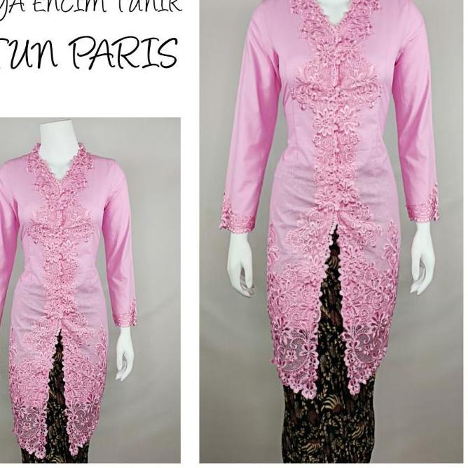 ☇ Indah KEBAYA ENCIM TUNIK MODERN LENGAN PANJANG BORDIR SENADA KATUN PARIS KEBAYA WISUDA KEBAYA KATU