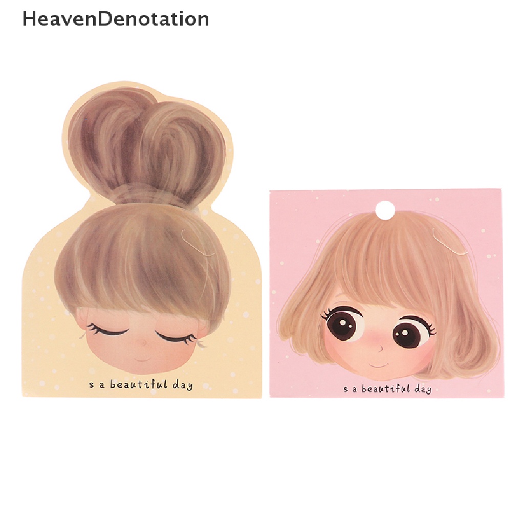 [HeavenDenotation] 100pcs Jepitan Packing Kertas Kartu Boneka Lucu Kartu Pajangan DIY Dikemas Kartu HDV