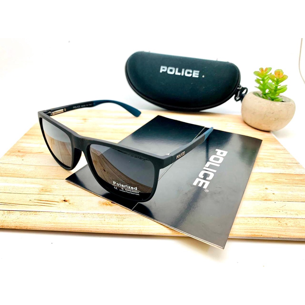 NEW KACAMATA HITAM PRIA POLICE 1043  polarized+UV 400 protection BLUE AUTHENTIC SERIES LIMITED EDITI