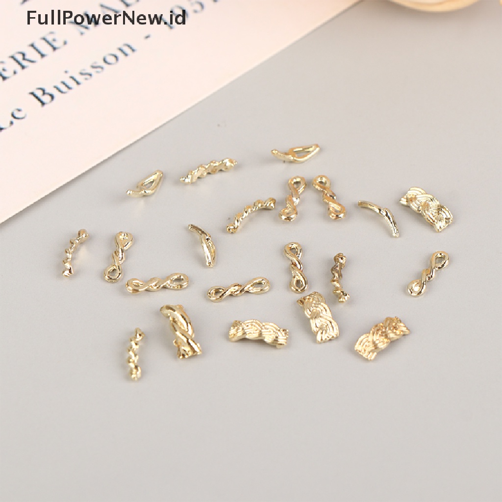 Power 10/20Pcs Rantai Logam Emas Perak Jepang Korea Nail Art Dekorasi DIY Alat Kuku ID