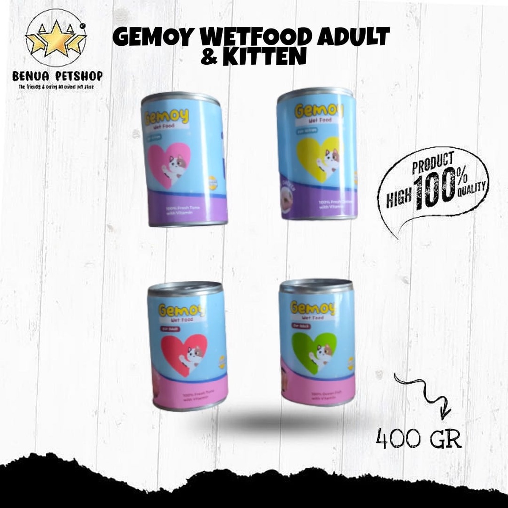 GEMOY CAT WETFOOD MAKANAN BASAH ALL VARIAN - 400 GR