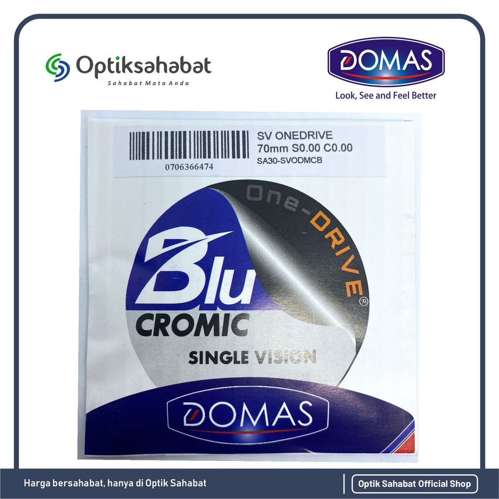 Lensa Progresive Domas One Drive (Sph +5.00 s/d -7.00, Cyl. -0.25 s/d -4.00, Add +1.00 s/d 3.00)