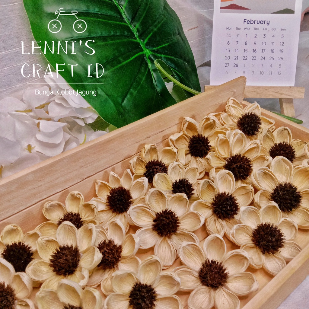 LC.ID - Bunga Klobot Jagung Asli Kering | Hiasan Mahar Rustic | Hiasan Hampers