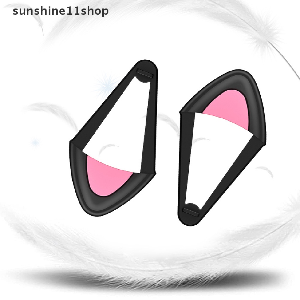 Sho 1Set Universal Headphone Telinga Kucing Headphone Dekorasi Dilepas Headphone Gaming Headset Dekorasi Aksesori Telinga Kucing Kit N