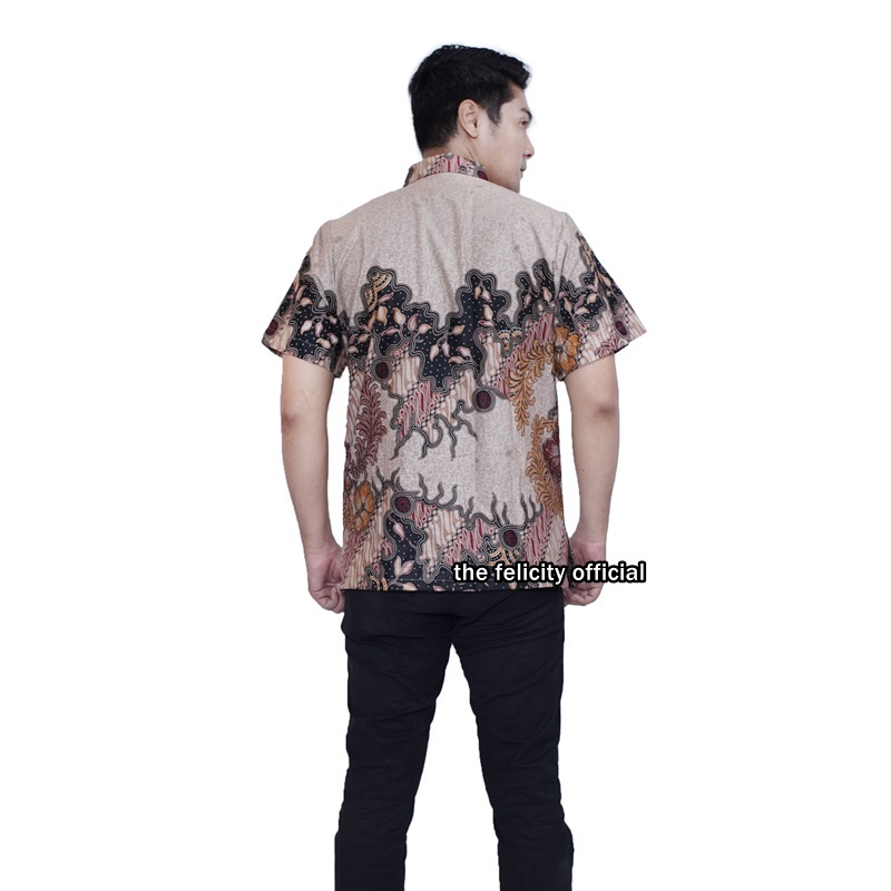 Batik Couple Wanita Pria Atasan Kemeja Atasan Blouse Batik Modern Motif akar