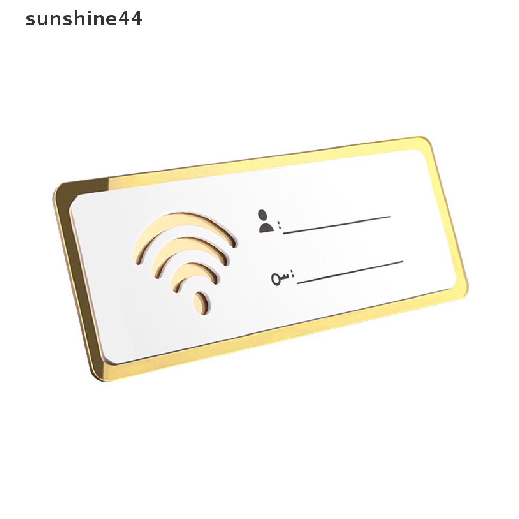 Sunshine Wifi Sign Password Dinding Plakat Acrylic Wireless Network Hotel Papan Tamu Papan Tulis Dekorasi Kamar Tanda Plakat Printable Code ID