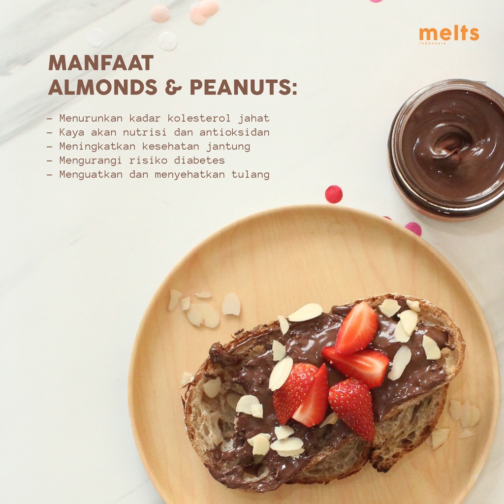 MELTS Chocolate Almond Butter / Selai Coklat Kacang (Sugar Free, Gluten Free, Vegan)