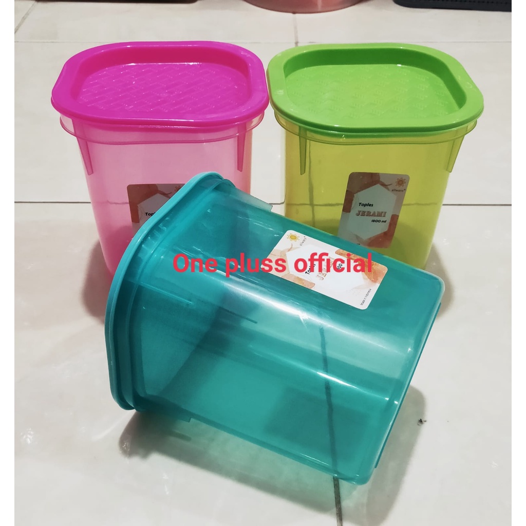 Toples Jerami / toples penyimanan makanan bahan plastik 1000ml &amp; 1800ml