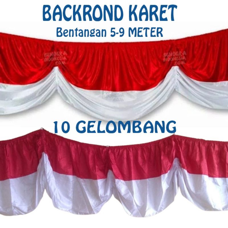 Bendera gelombang bendera karet bendera merah putih polos