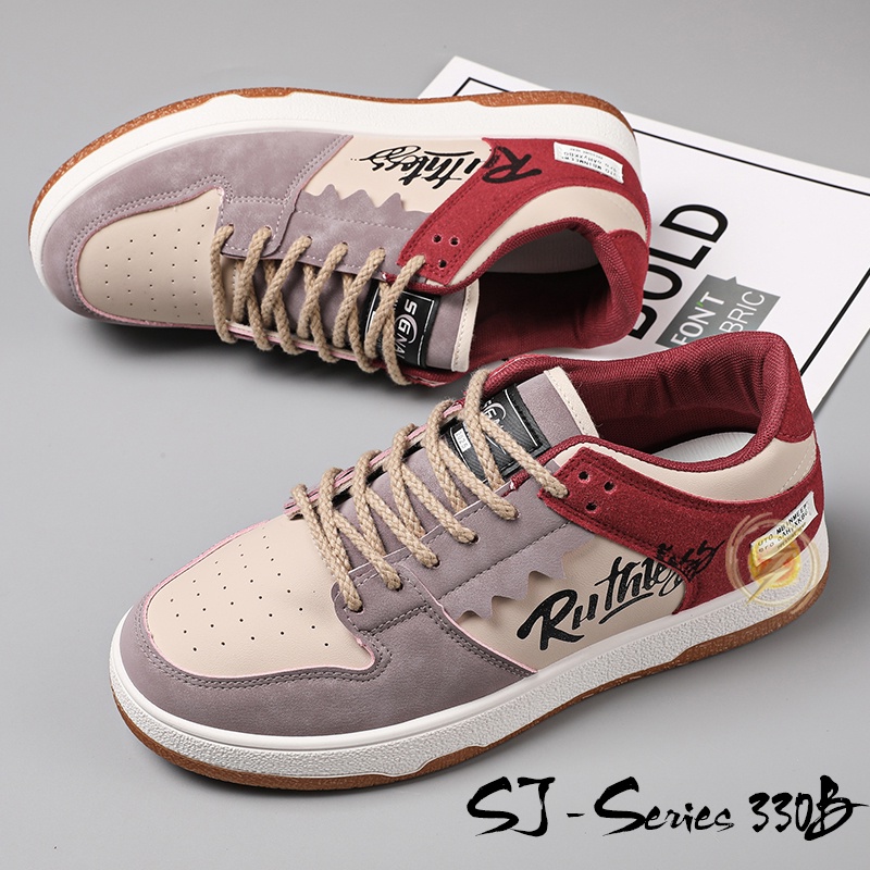 [OOS] Sepatu Sneakers Pria Casual Buat Nongkrong Model Keren Kualitas Import Premium -330