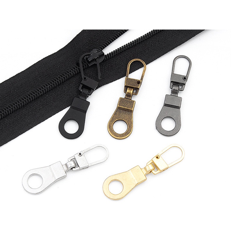 Fashion Universal Tahan Lama Serbaguna Logam Pengganti Zipper Puller Luggage Bags Down Jacket Zipper Sliders Head Spare Zipper Head DIY Craft Jahit Aksesoris Dilepas