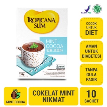 

Tropicana Slim Mint Cocoa (10 Sch) - Minuman Cokelat Bebas Gula