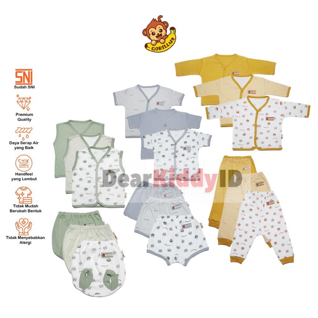 Gorillux PAKET Baju Bayi Newborn 9 Pasang Seri / Paket Setelan Baju Bayi Newborn