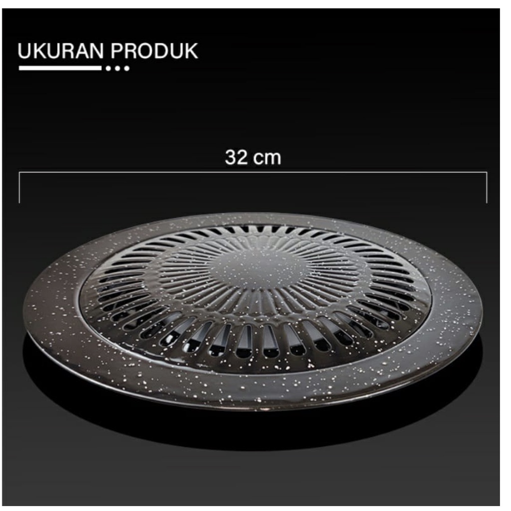 TATAKAN PANGGANGAN BULAT BBQ ULTRA GRILL PAN 32CM - ALAT PEMANGGANG DAGING - PERALATAN BARBECUE ANTI LENGKET SERBAGUNA