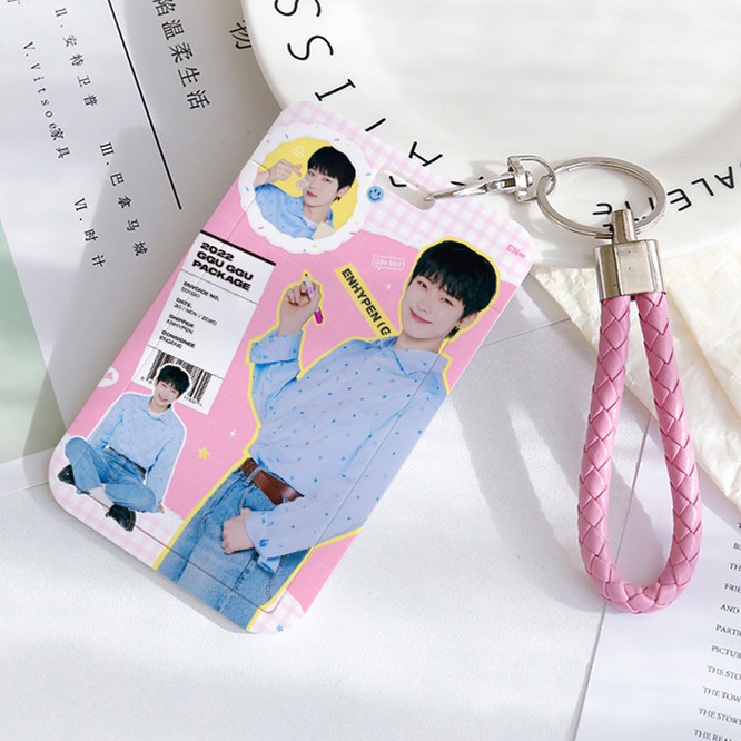 Enhypen ID Card Holder HEESEUNG JUNGWON SUNGHOON SUNOO JAKE JAY NIKI Polaroid Postcard Holder Kpop Idol Photocard Holder