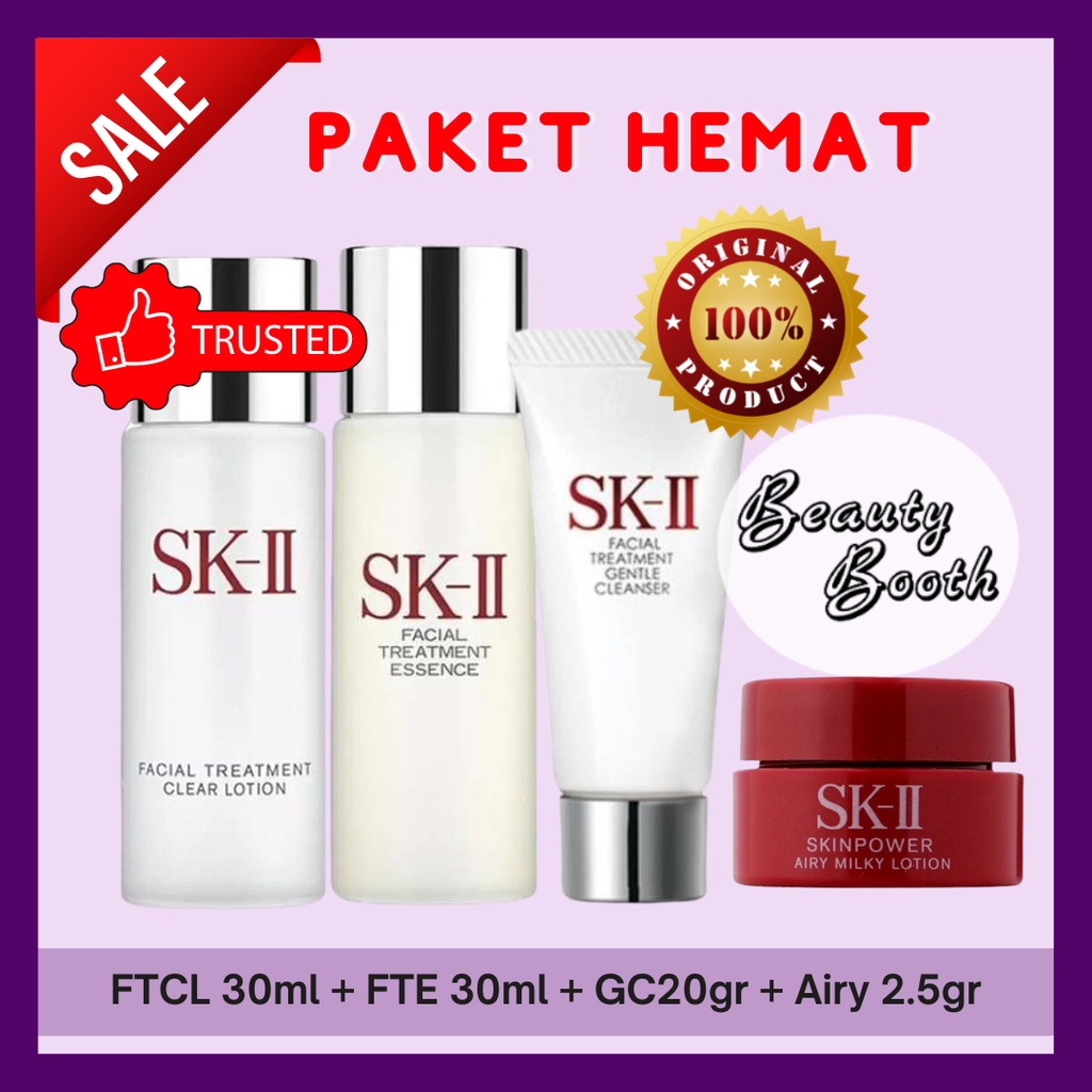 SK-II SKII SK2 FTCL 30ml + FTE 30ml + Cleanser 20gr + Airy 2,5gr