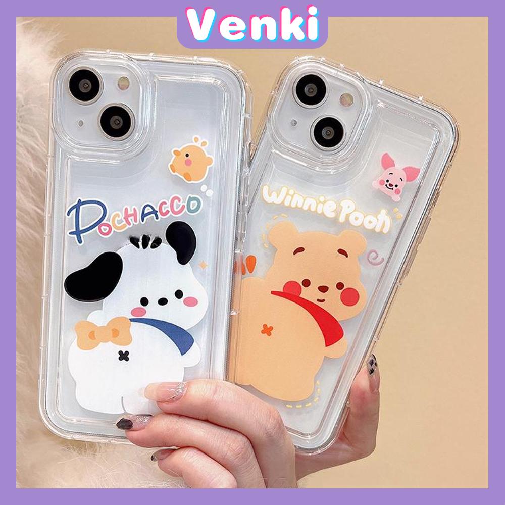 Case iPhone 14 Pro Max Soft TPU Clear Jelly Airbag Case Cute Cartoon Animals Camera Protection Shockproof For iPhone 14 13 12 11 Plus Pro Max 7 Plus X XR