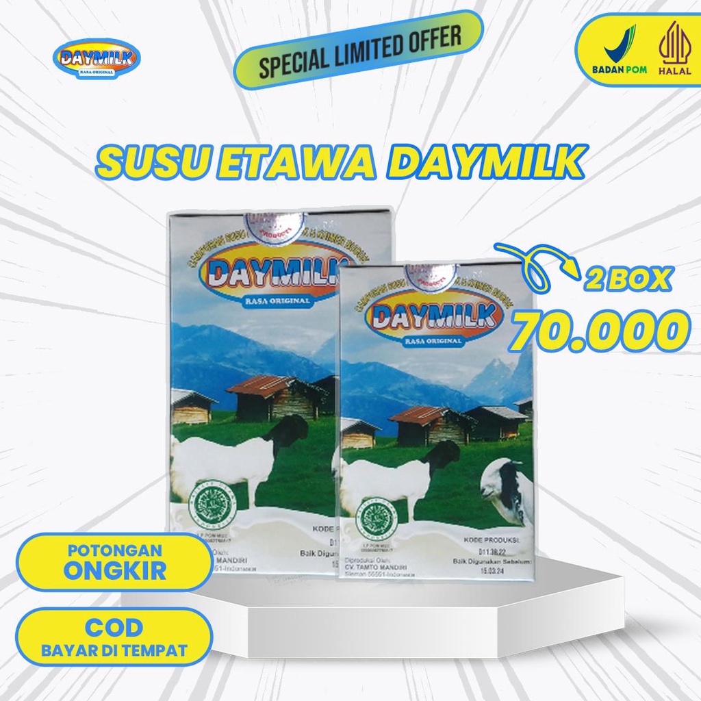 

Susu Daymilk Etawa Original 200 Gram Paket 2 Box