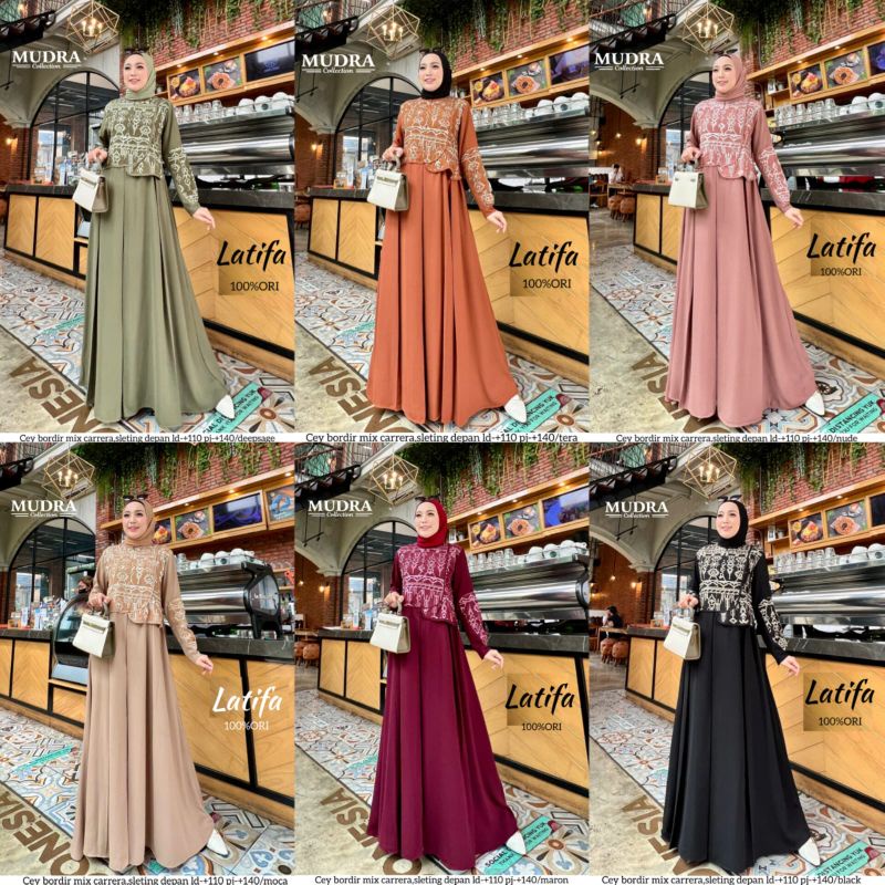 LATIFA DRESS AYESA GULTA DRESS by mudra hijab