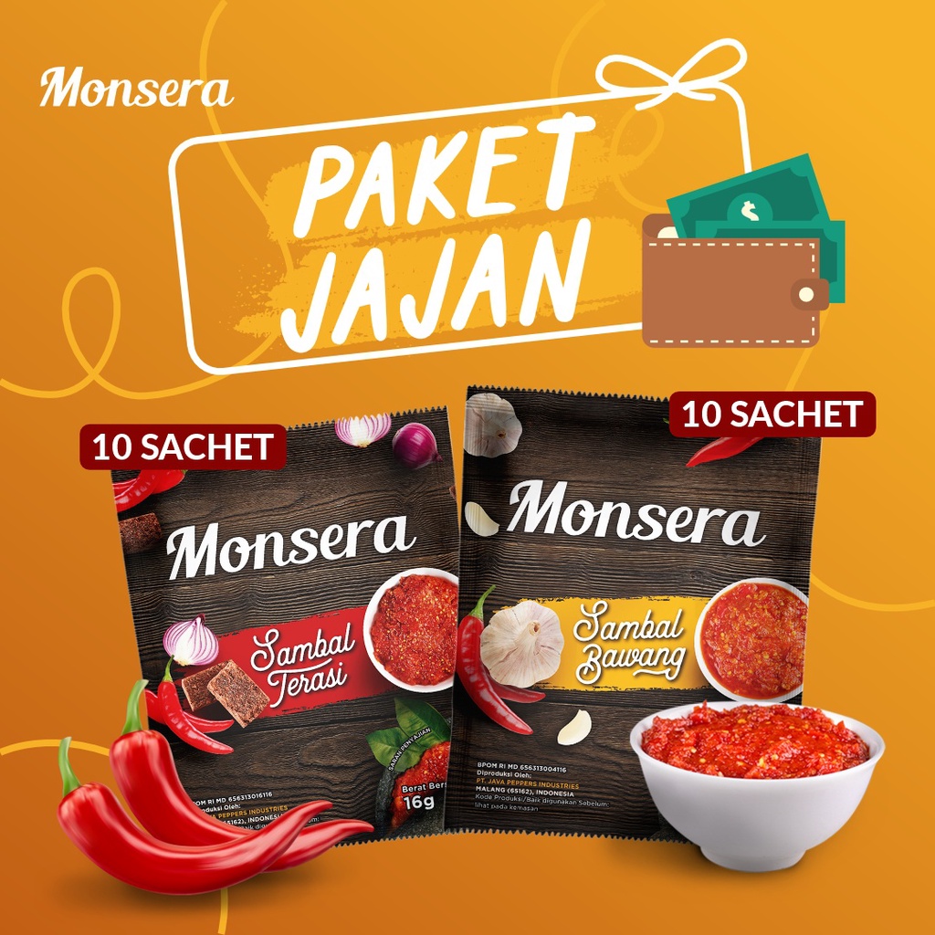 

Paket Jajan Sambal Sambel Monsera isi 4 Renceng (10 sachet)