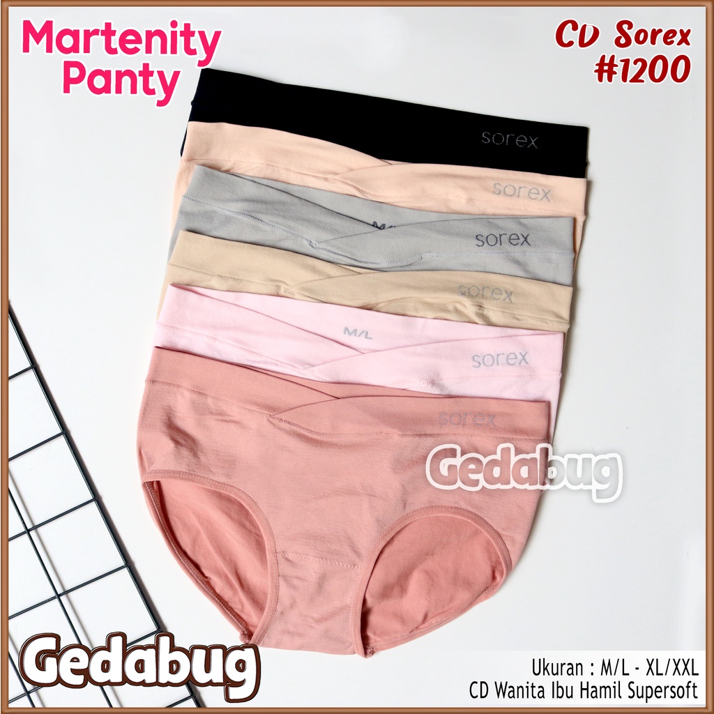 CD Wanita Sorex 1200 Martenity Panty | Celana dalam wanita Ibu Hamil Supersoft | Gedabug