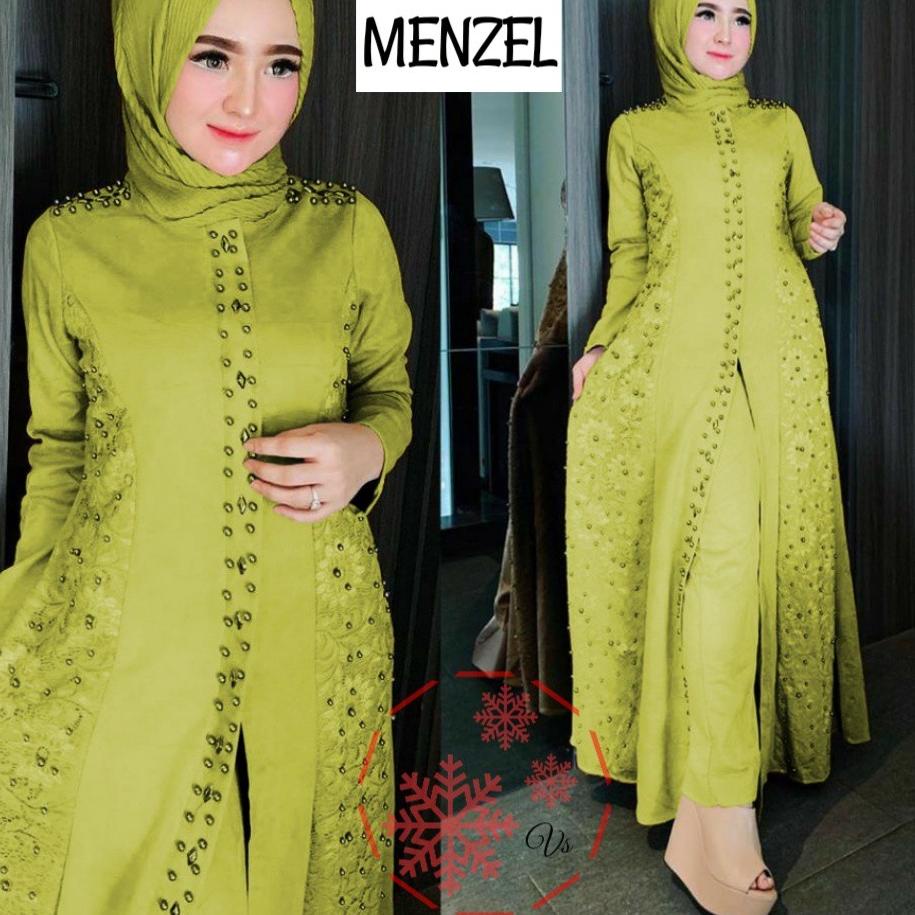☻ 4 UKURAN M L XL XXL / ONE SET MENZEL / SETELAN SET MENZEL 2IN1 / SET TUNIK LONG BUSUI + CELANA PAN