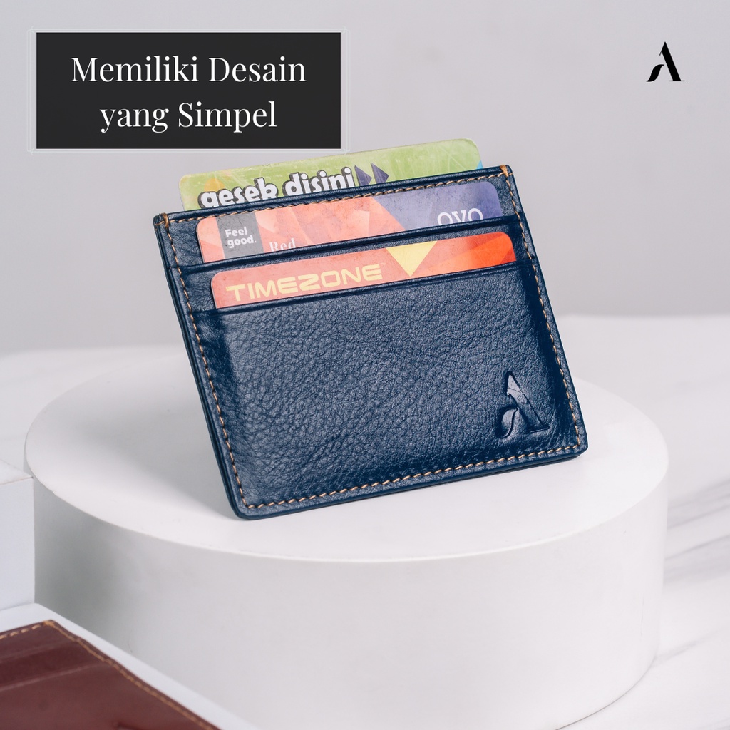 Dompet Kartu Mini Minimalis Cewek Cowok 100% Kulit Sapi Asli Premium Banyak Warna - ZEA CARD HOLDER